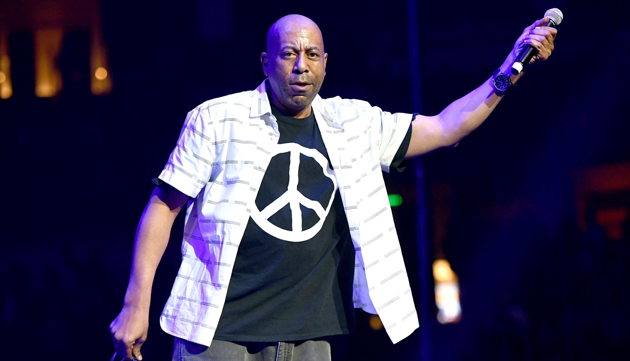 Rapper Tone Loc pictured during a January 2018 performance