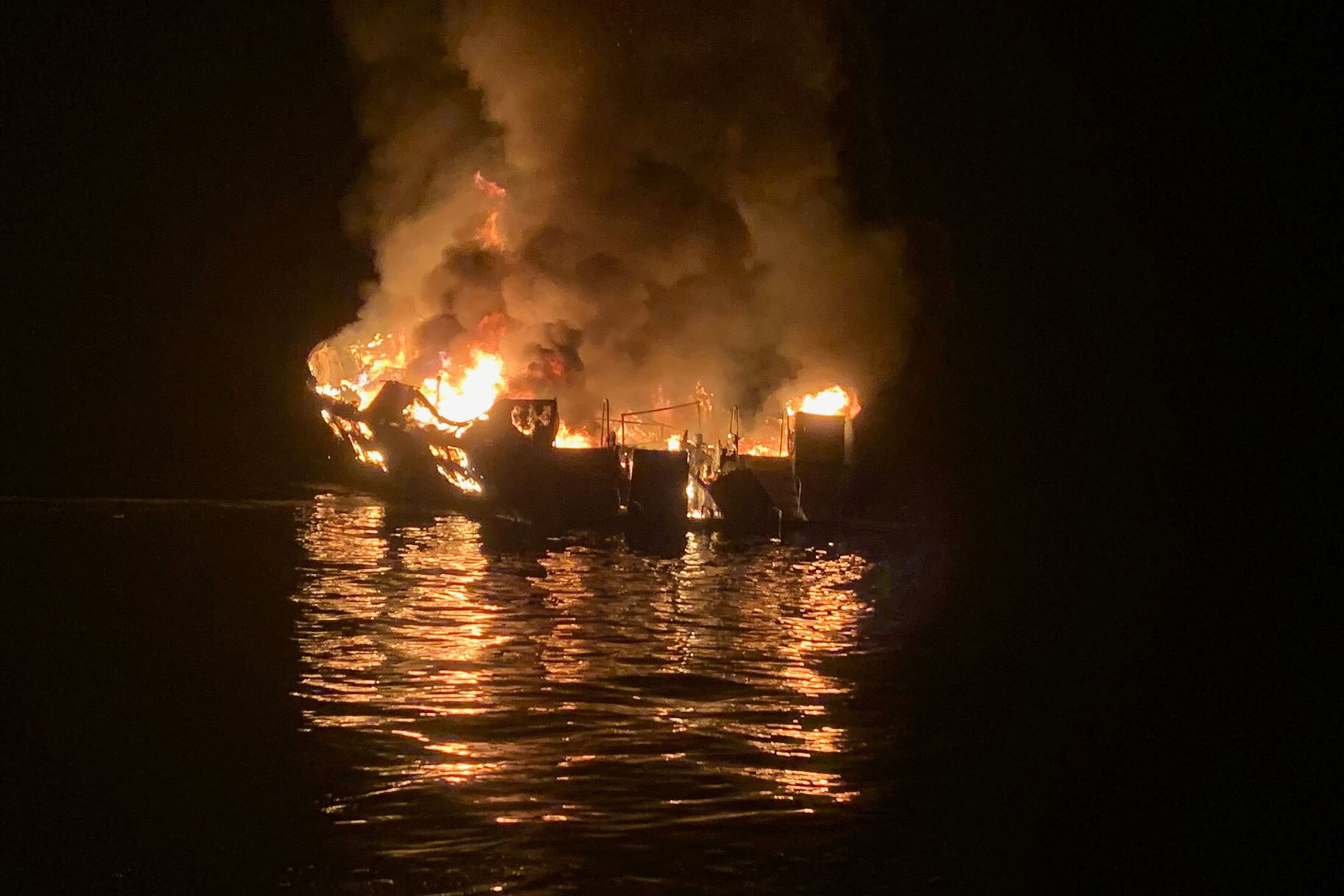 Santa Cruz Island Boat Fire G