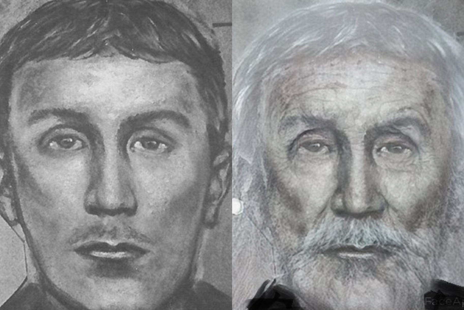 Aged Progression Composite Sketches of the I-70 Killer