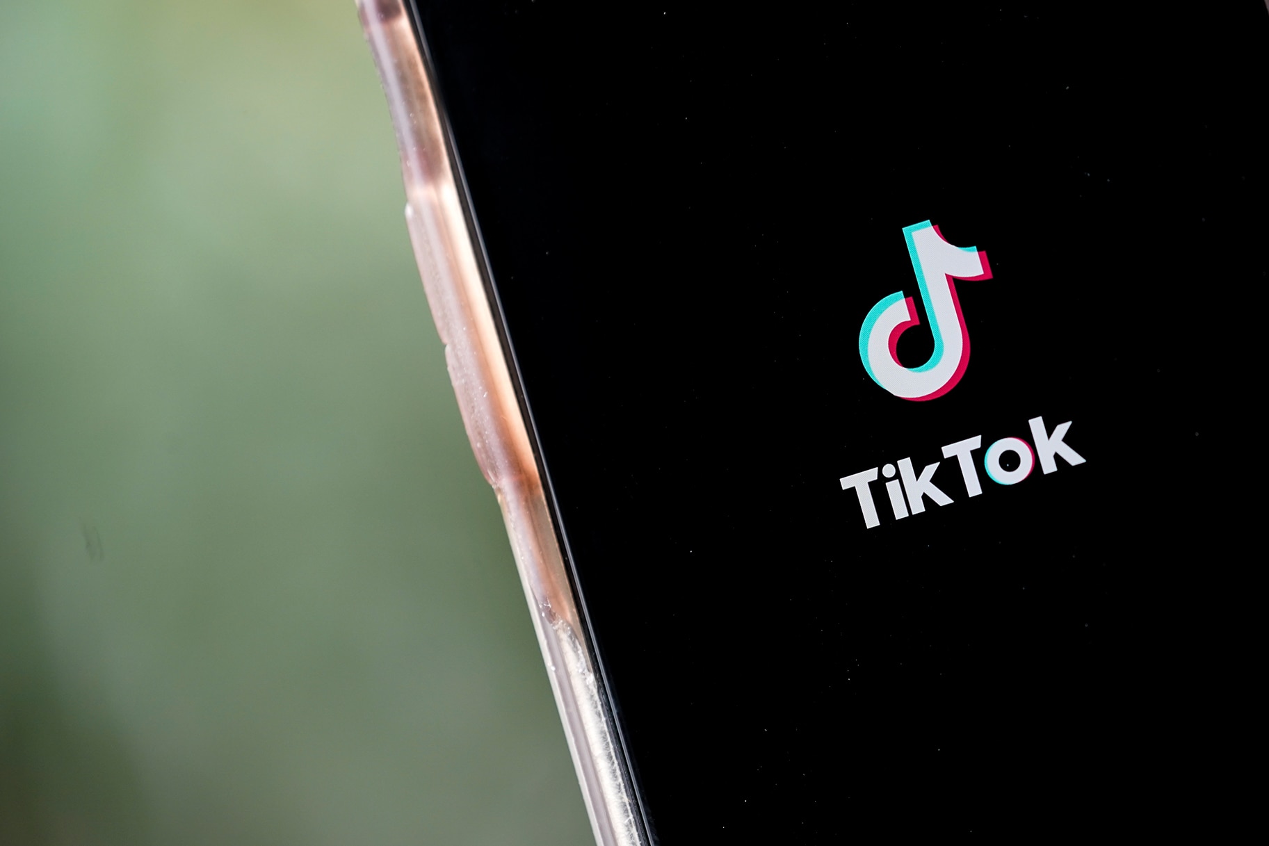The app Tiktok opened up on a phone