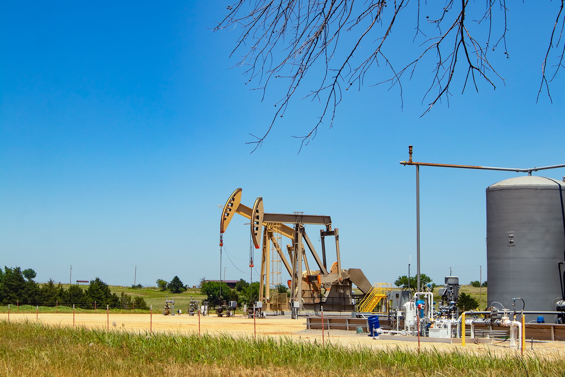 A photo of a Texas Oilfield Wellsite