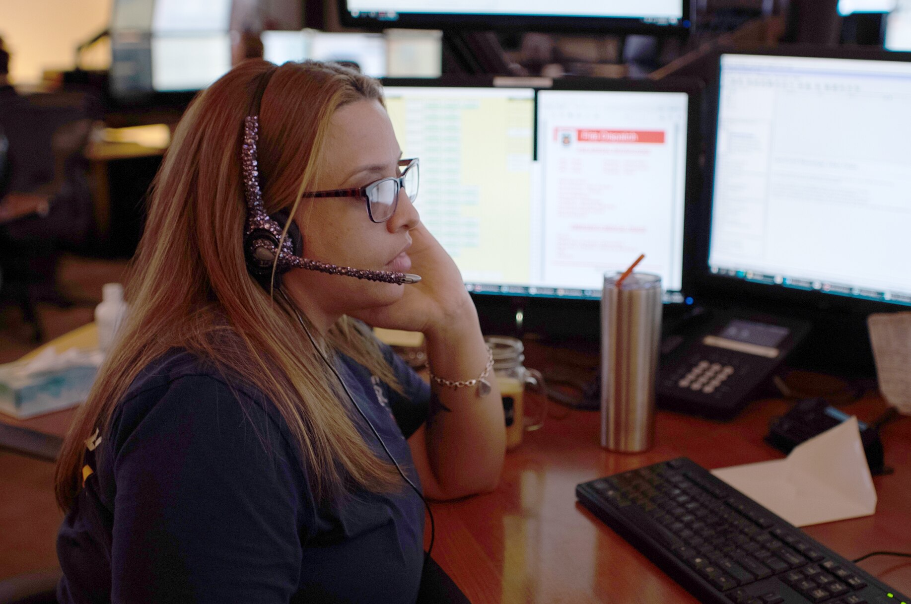 An emergency dispatchers featured in 911 Crisis Center