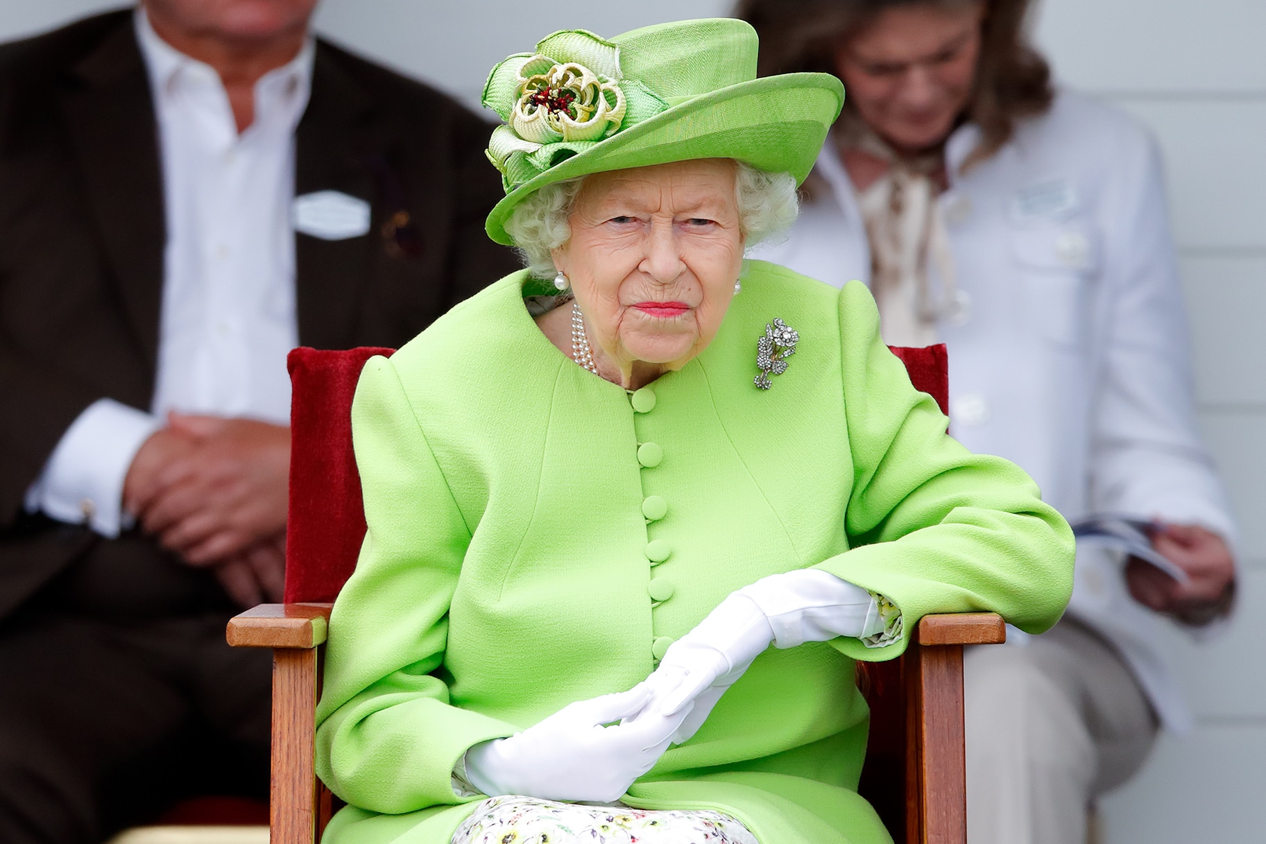 Queen Elizabeth II attends the Out-Sourcing Inc. Royal Windsor Cup polo match