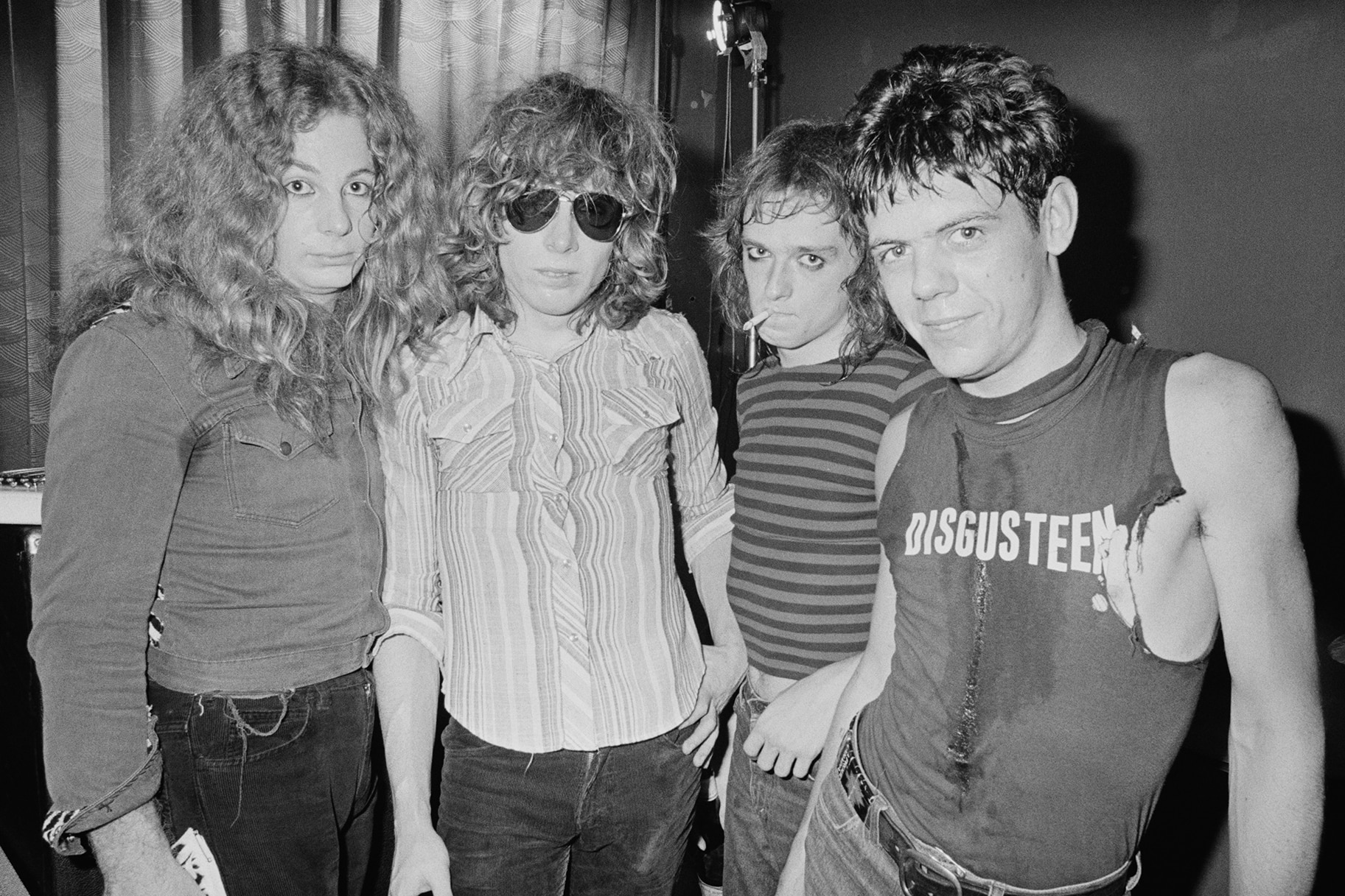 Canadian punk band Teenage Head backstage at a club in Toronto