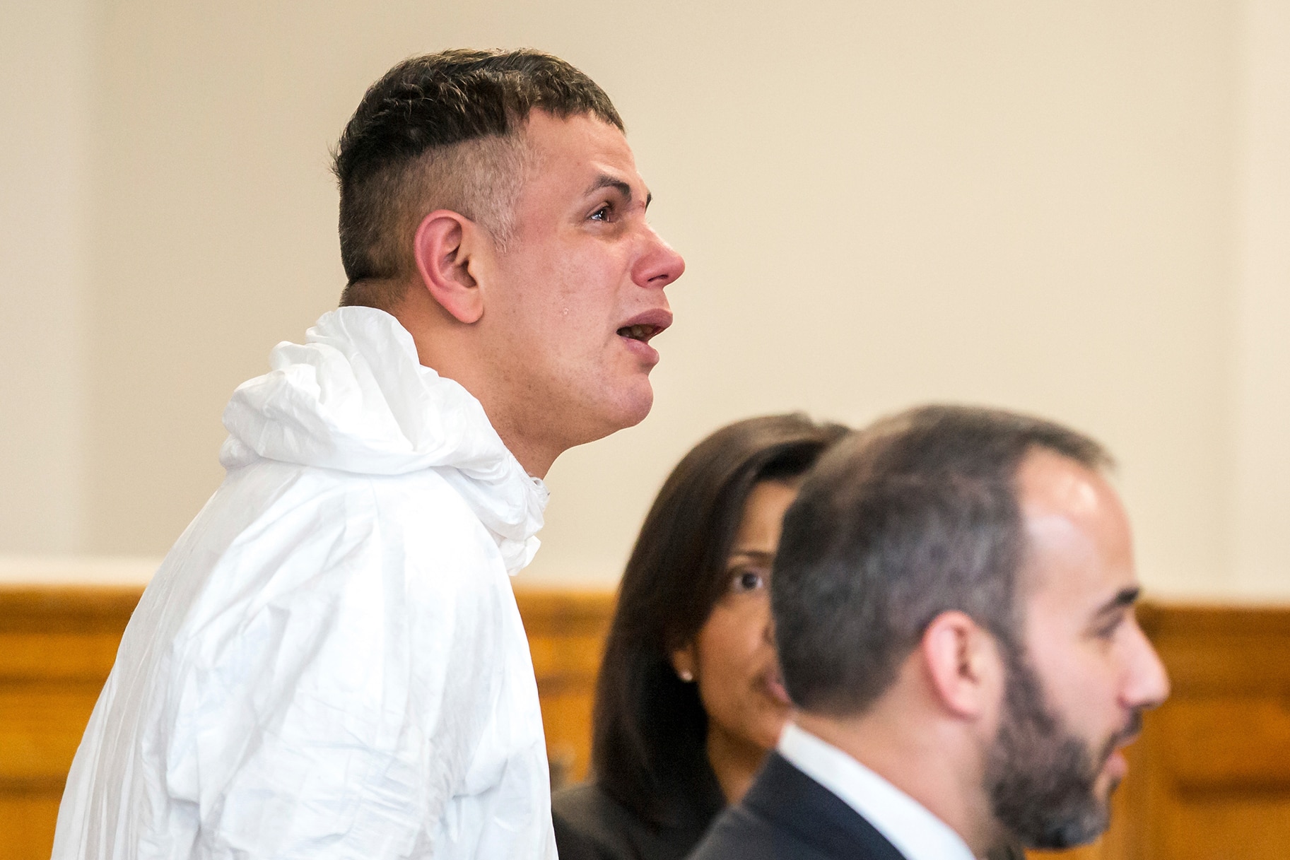 Victor Pena, left, is arraigned on kidnapping charges