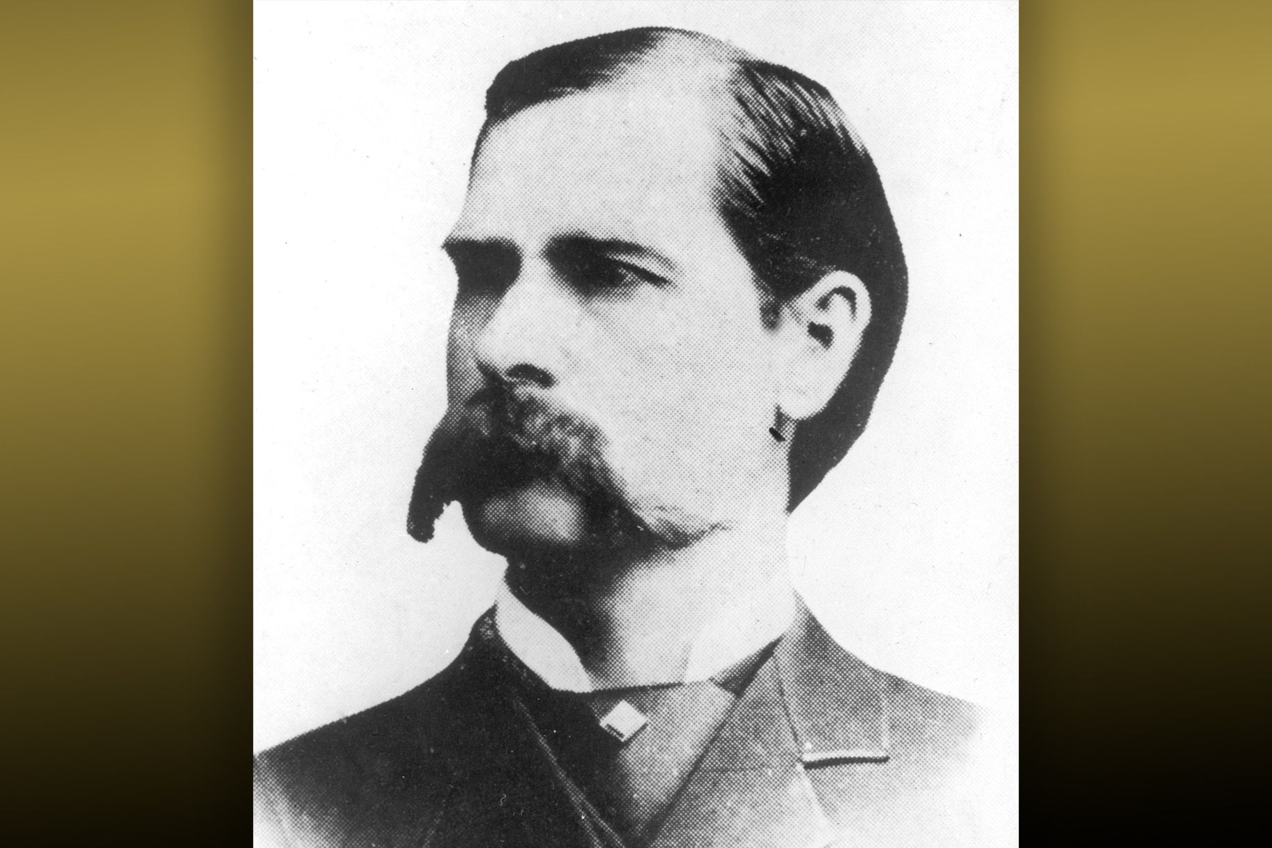 A portrait of Wyatt Earp