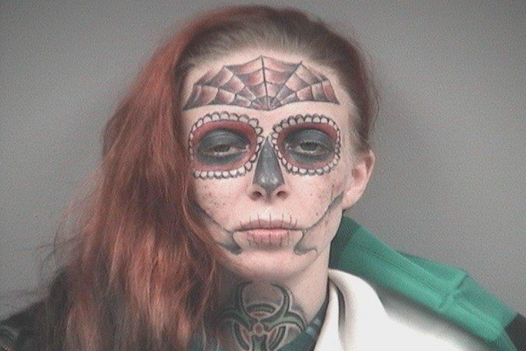 Woman With Creepy FullFace Skull Tattoo Arrested for Third Time in Six  Months
