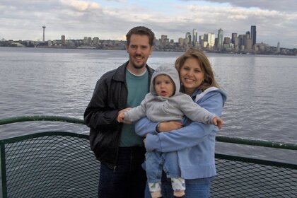 Susan Cox Powell with her husband Joshua "Josh" Powell and son Charles "Charlie" Powell.