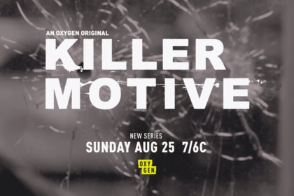 Creative image of Oxygen's new series "Killer Motive" tune-in.