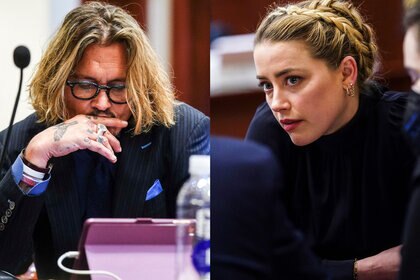 Johnny Depp and Amber Heard during their trial