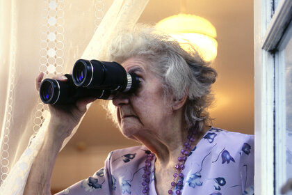 Woman Spying