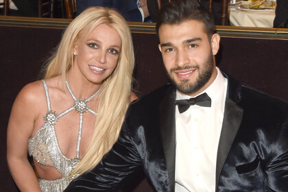 Britney Spears and Sam Asghari attend the GLAAD Media Awards