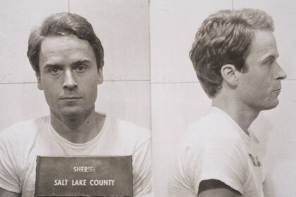 A mug shot of Ted Bundy when he was arrested in 1975