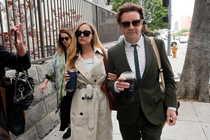Bijou Phillips and Danny Masterson arriving to court.