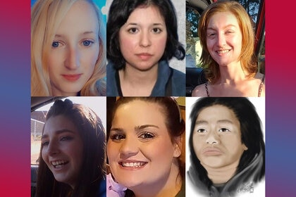 (L-R; T-B) Bridget Leann Webster, Ashley Real, Kristin Smith, Charity Lynn Perry, Joanna Speaks, unidentified woman