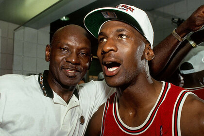 Michael Jordan and his father James Jordan.