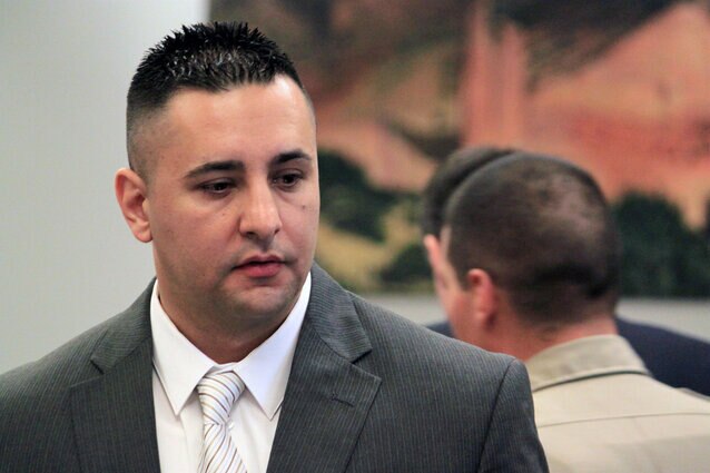 Levi Chavez prepares to leave the courtroom following opening statements