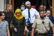 Adnan Syed leaves the courthouse