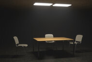 A view of an empty Interrogation Room