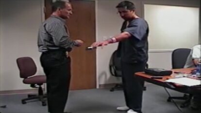 Rosendo Rodriguez Demonstrates To Police An Altercation With Victim