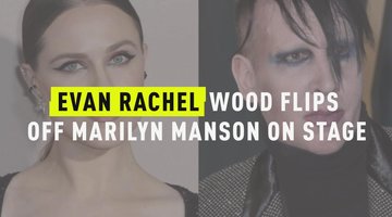 Evan Rachel Wood Flips Off Marilyn Manson On Stage