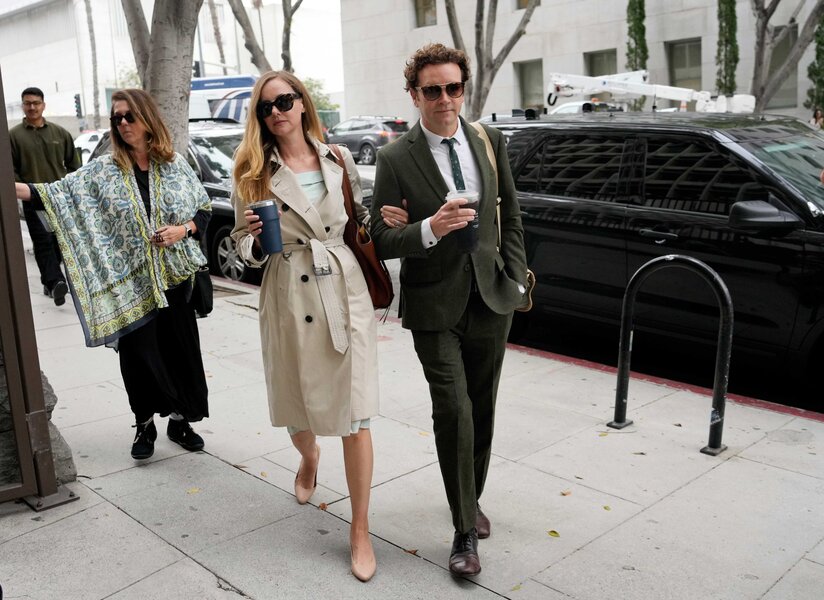 Bijou Phillips and Danny Masterson arriving to court.