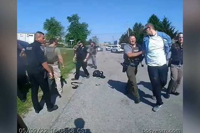 Bodycam footage of Casey White's arrest