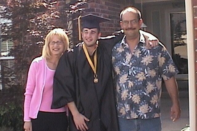 Jaret Clark with his parents featured in Murdered by Morning