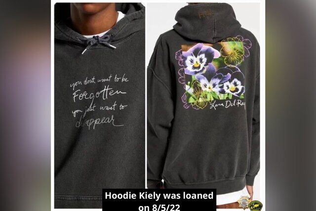 The hoodie Kiely Rondi was last seen wearing