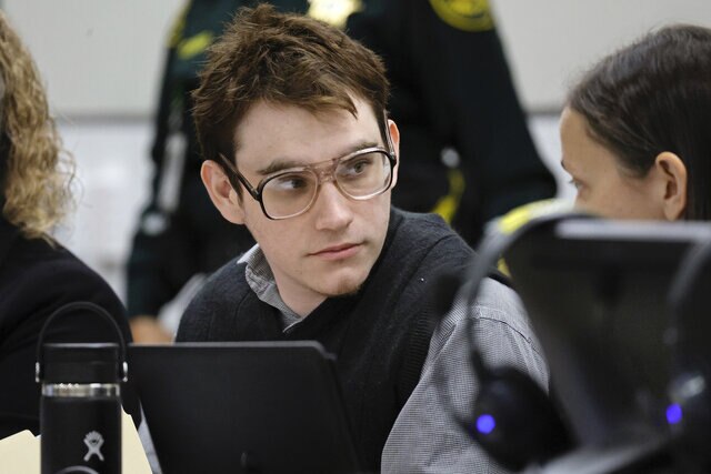 Nikolas Cruz at the defense table during the penalty phase of his trial