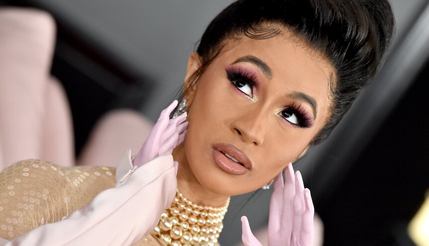 Cardi B pictured here at the 2018 Grammys