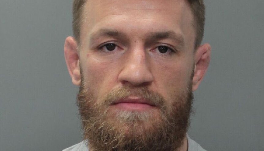 UFC star Conor McGregor seen here in his booking photo, taken on March 11, 2019