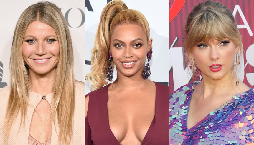 Gwyneth Paltrow, Beyonce Knowles, and Taylor Swift