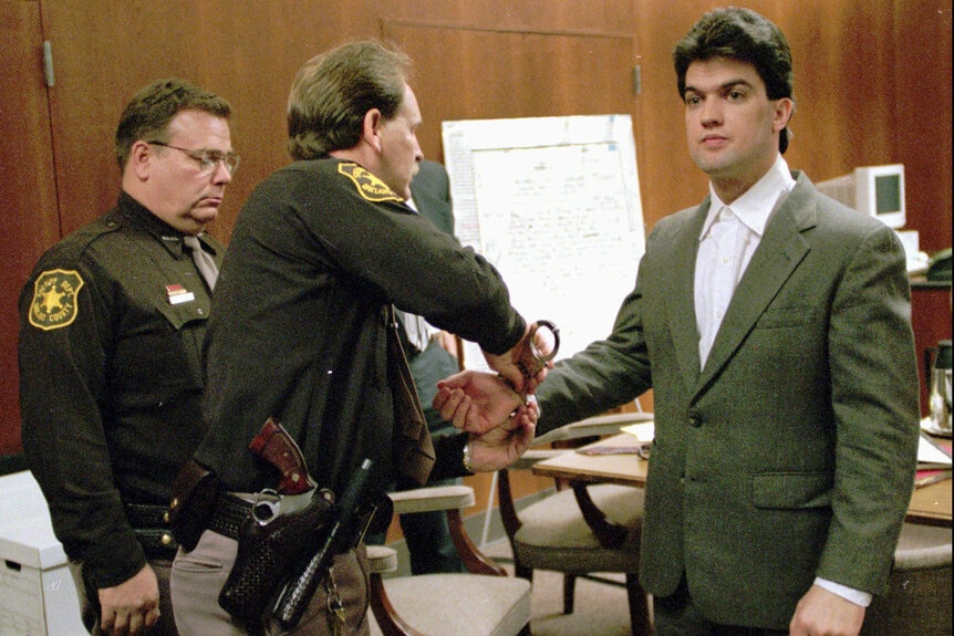 Jonathan Schmitz during a break at his murder trial
