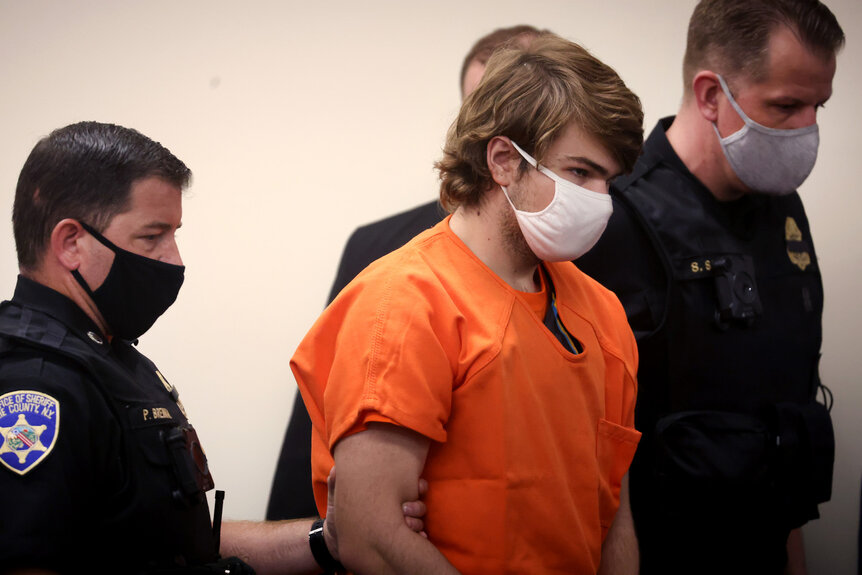 Payton Gendron arrives for a hearing at the Erie County Courthouse on May 19, 2022 in Buffalo, New York. Gendron is accused of killing 10 people and wounding another 3 during a shooting at a Tops supermarket on May 14 in Buffalo. The attack was believed to be motivated by racial hatred. (Photo by Scott Olson/Getty Images)