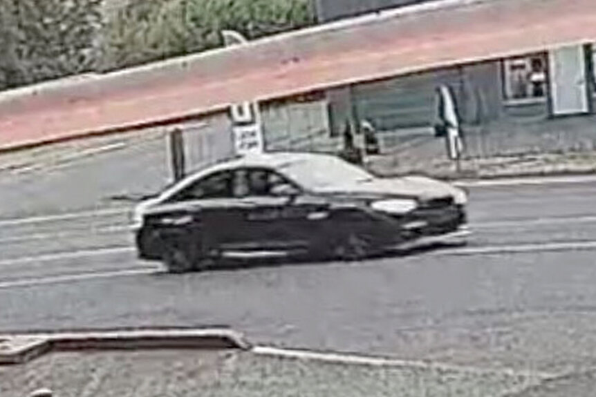 The suspects car which is a a BMW 3 Series.