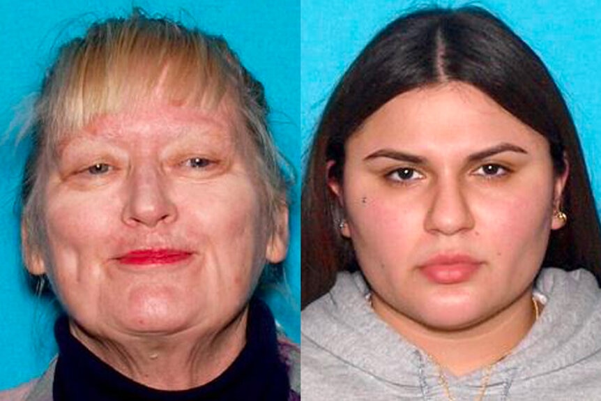 Police handouts of missing women Annette Adams and Jolissa Fuentes