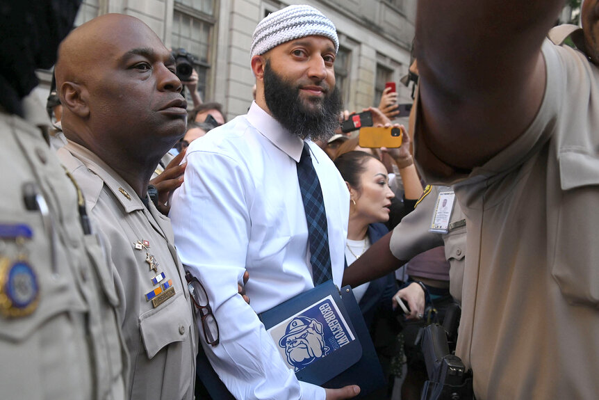 Adnan Syed leaves the courthouse after being released from prison