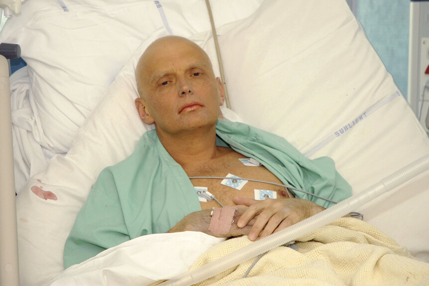 Alexander Litvinenko is pictured at the Intensive Care Unit