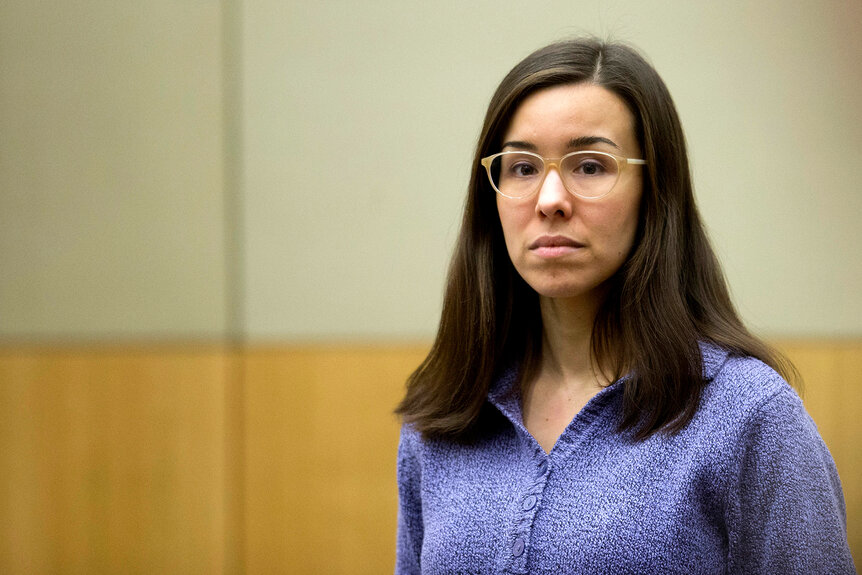 Jodi Arias stands for the jury during her sentencing retrial