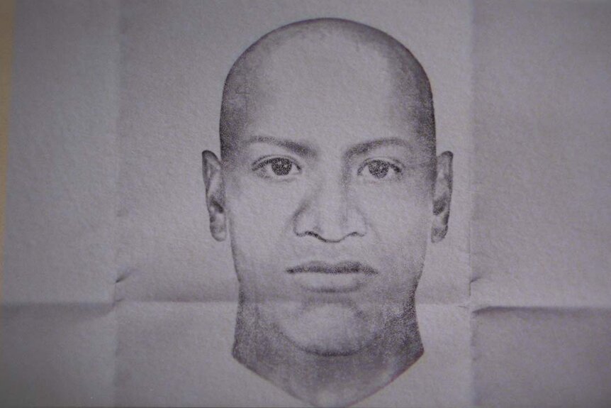 A sketch of Reggie featured in Violent Minds: Killers on Tape 104
