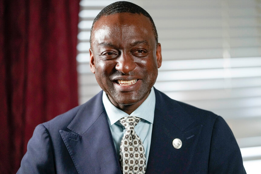 A photo of Yusef Salaam smiling