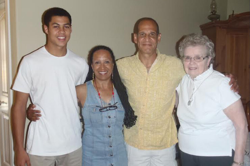 A photo of Logan Schiendelman with his family