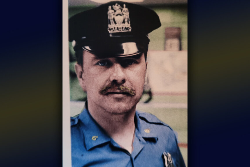 A photo of Sgt. Robert Zink in uniform, featured in New York Homicide 203