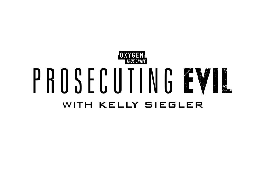 The logo for Prosecuting Evil with Kelly Siegler