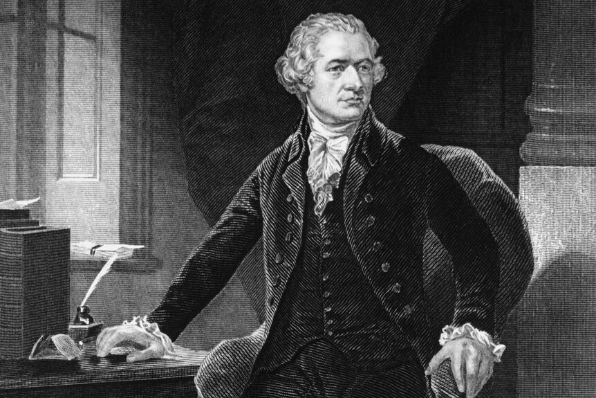 A portrait of Alexander Hamilton