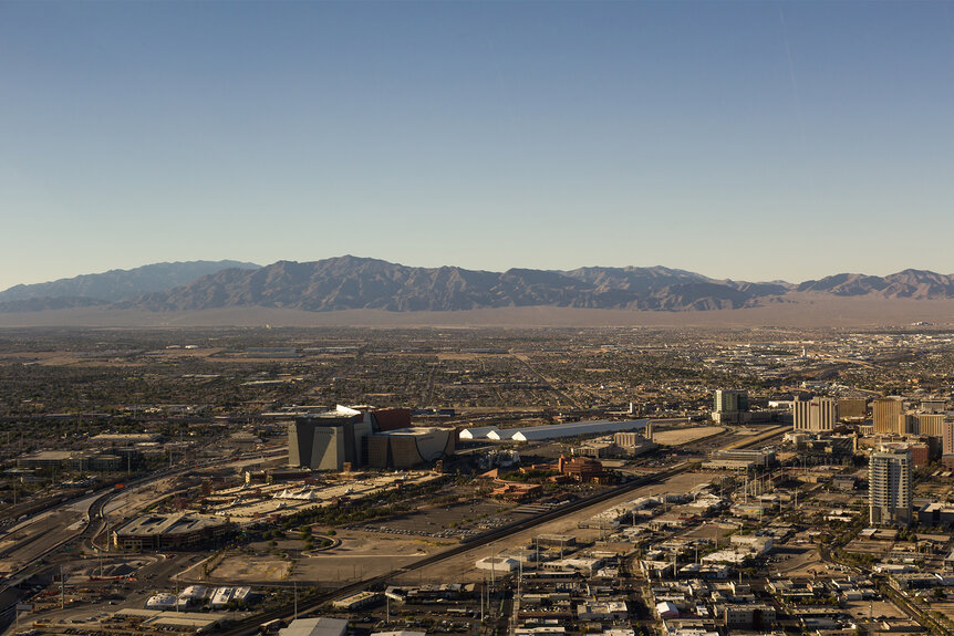 A view of the desert in Las Vegas