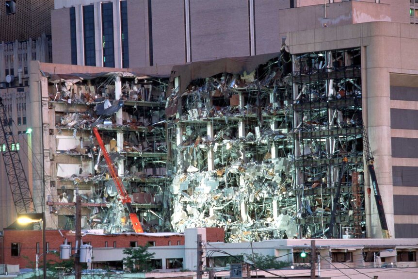 A building after the Oklahoma City Bombing