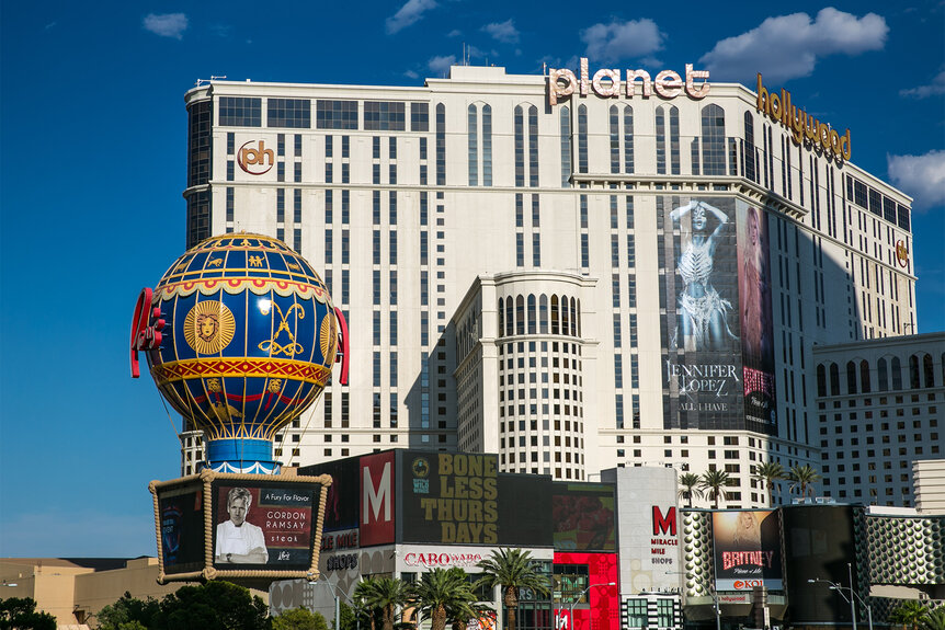 An outside view of Planet Hollywood in Las Vegas
